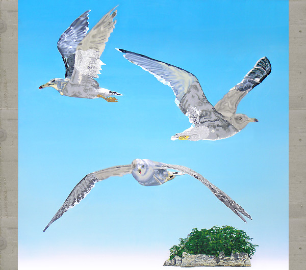 Möwen von Matsushima No.6. 2009 160 x 160cm