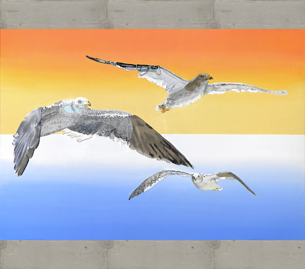 Möwen von Matsushima No.9. 2009 90 x 130cm